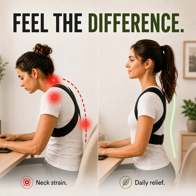 Posture Support Brace — Adjustable Back & Shoulder Corrector for Women and Men